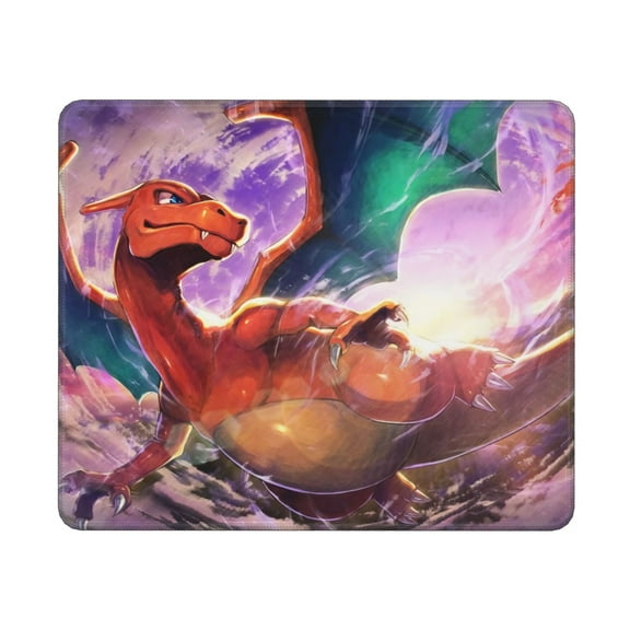 Pokmon-Pikachu Charizard Mouse Pad,Kawaii Anime Cat Mouse Pads for Wireless Mouse Desk Accessories,10X12 Travel Mousepad with Non-Slip Rubber Base,Stitched Edge Mouse Pads for Desk,Computers,Laptop,