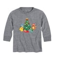 thumbnail image 1 of Pokémon - Pikachu Charmander Bulbasaur Squirtle Christmas Tree Boys' Long Sleeve Graphic T-Shirt, 1 of 4