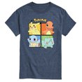 thumbnail image 1 of Pokémon - Pikachu Charmander Bulbasaur Squirtle Square - Men's Short Sleeve Graphic T-Shirt, 1 of 4