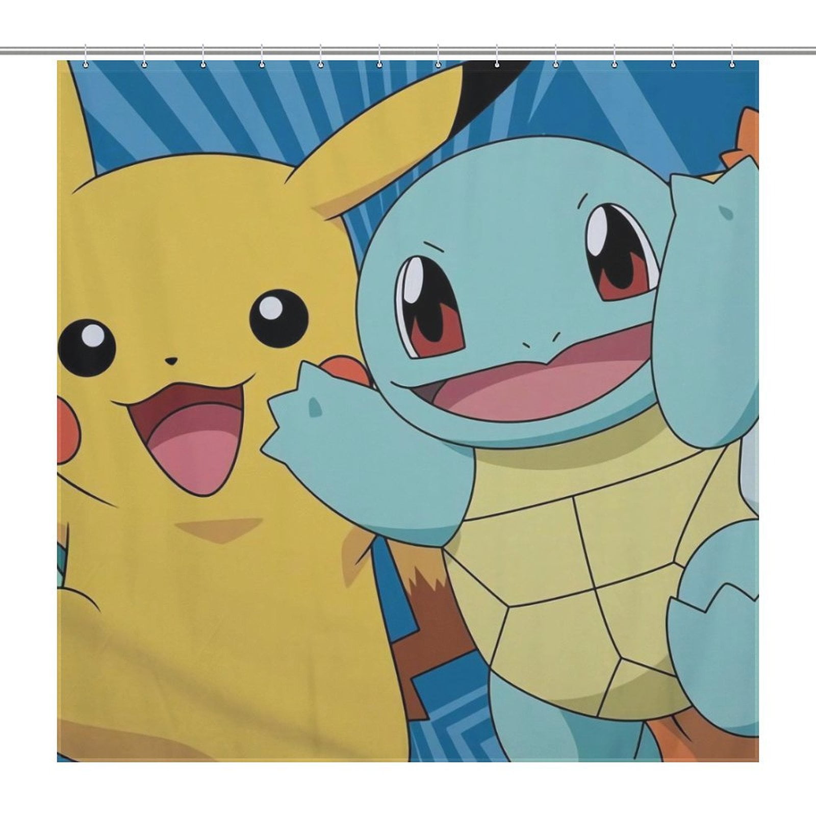 PokémonPikachuCharmander Squirtle Bulbasaur Shower Curtain,Shower