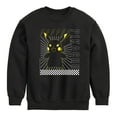 thumbnail image 1 of Pokémon - Pikachu Checkered - Youth Crewneck Fleece Sweatshirt, 1 of 5