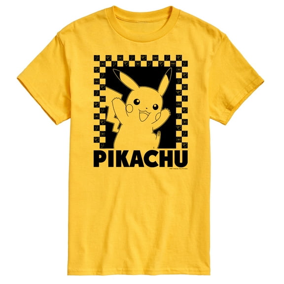 Pokémon - Pikachu Checkers - Men's Short Sleeve Graphic T-Shirt