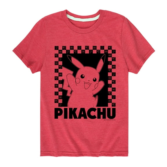 Pokémon - Pikachu Checkers - Youth Short Sleeve Graphic T-Shirt