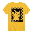 thumbnail image 1 of Pokémon - Pikachu Checkers - Youth Short Sleeve Graphic T-Shirt, 1 of 5