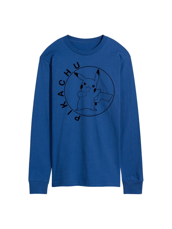 - Pikachu Circle Men's Long Sleeve Graphic T-Shirt