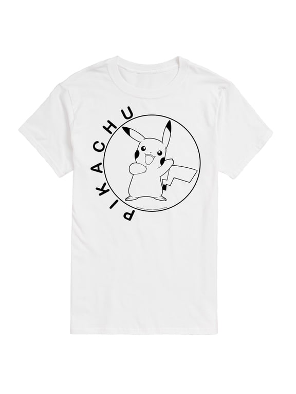 - Pikachu Circle Men's Short Sleeve Graphic T-Shirt