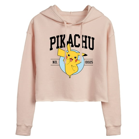 Pokémon - Pikachu Collegiate - Juniors Cropped Pullover Hoodie
