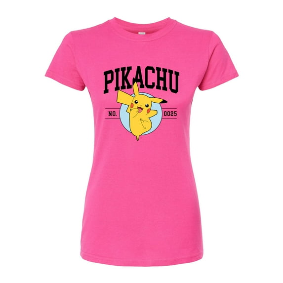 Pokémon - Pikachu Collegiate - Juniors Fitted Graphic T-Shirt