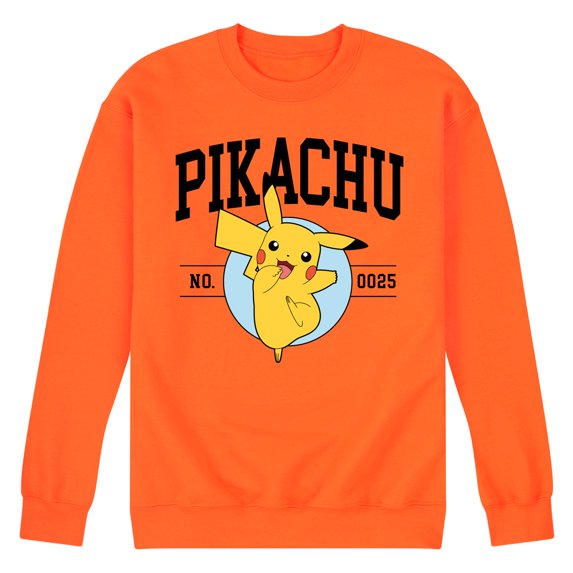Pokémon - Pikachu Collegiate - Men's Crew Neck Fleece Pullover