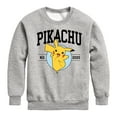 thumbnail image 1 of Pokémon - Pikachu Collegiate - Youth Crewneck Fleece Sweatshirt, 1 of 5