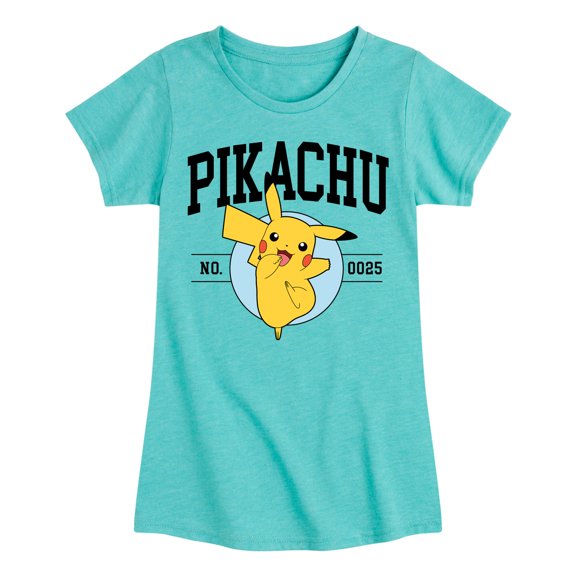 Pokémon  - Pikachu Collegiate - Youth Girls Short Sleeve Graphic T-Shirt