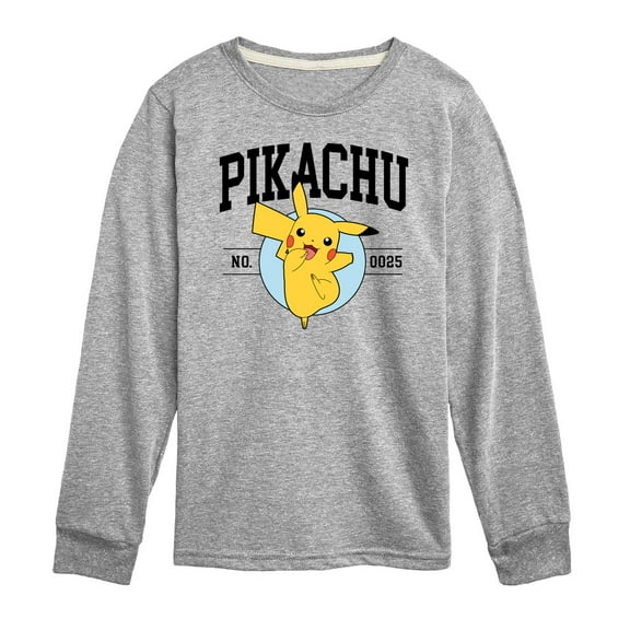 Pokémon - Pikachu Collegiate - Youth Long Sleeve Graphic T-Shirt