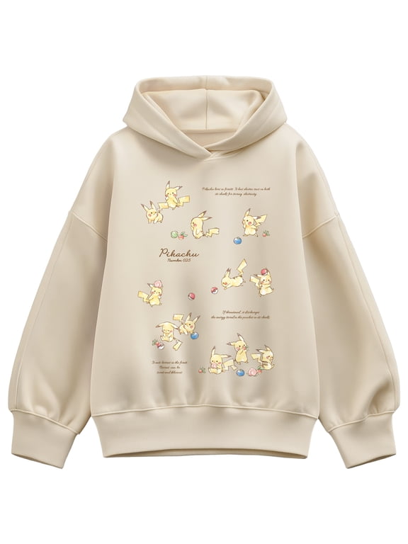 Pokémon - Pikachu Cutesy Watercolor Women's Oversized Fleece Hoodie Sweatshirt