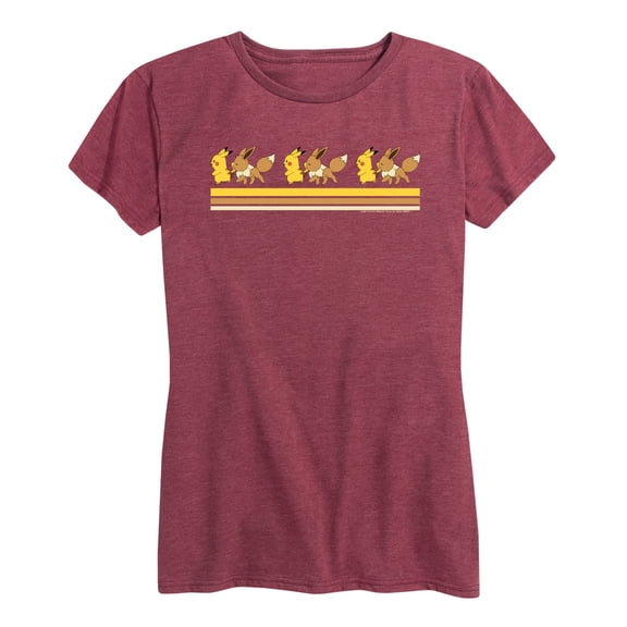 Pokémon - Pikachu Eevee Retro Women's Short Sleeve Graphic T-Shirt