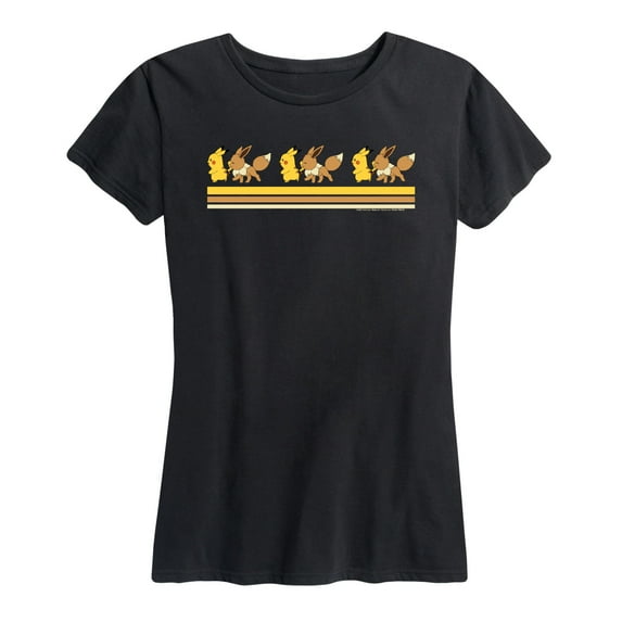 Pokémon - Pikachu Eevee Retro - Women's Short Sleeve Graphic T-Shirt