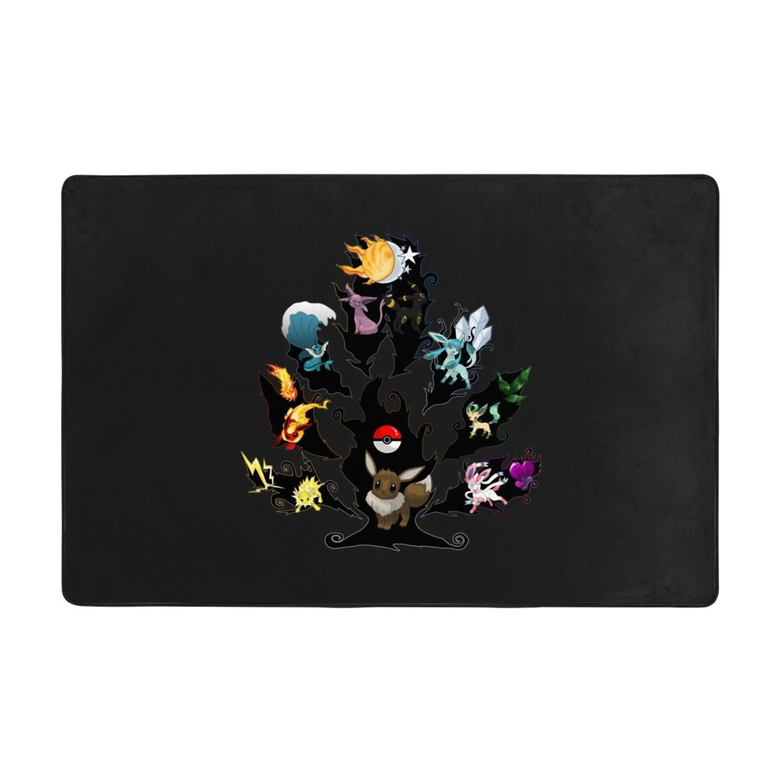 Pokémon Pikachu Eevee evolutions2540 Gamer Rug Room Non-Slip Gaming Rug ...
