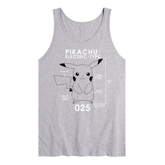 Pokémon - Pikachu Electric-Type - Men's Jersey Tank Top