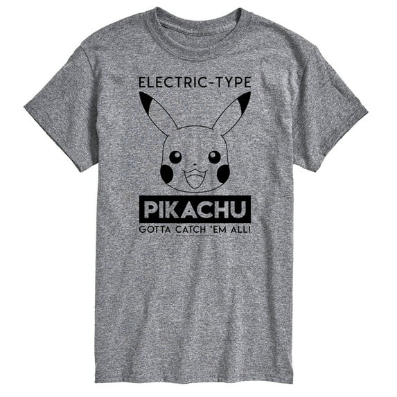 Pokémon - Pikachu Electric Type - Men's Short Sleeve Graphic T-Shirt