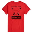thumbnail image 1 of Pokémon - Pikachu Electric Type - Men's Short Sleeve Graphic T-Shirt, 1 of 5
