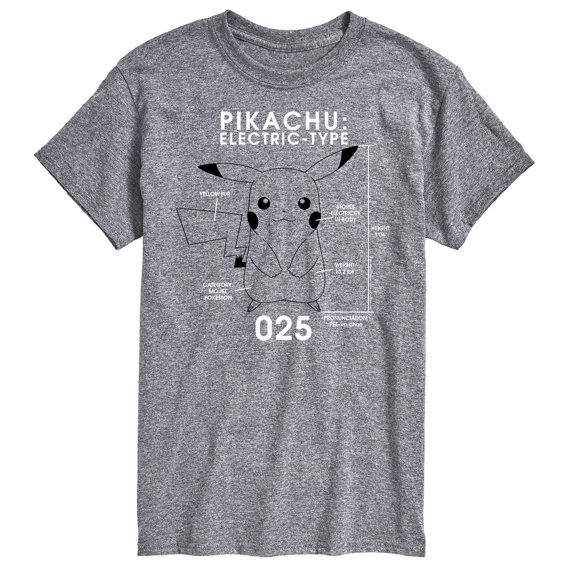 Pokémon - Pikachu Electric-Type - Men's Short Sleeve Graphic T-Shirt