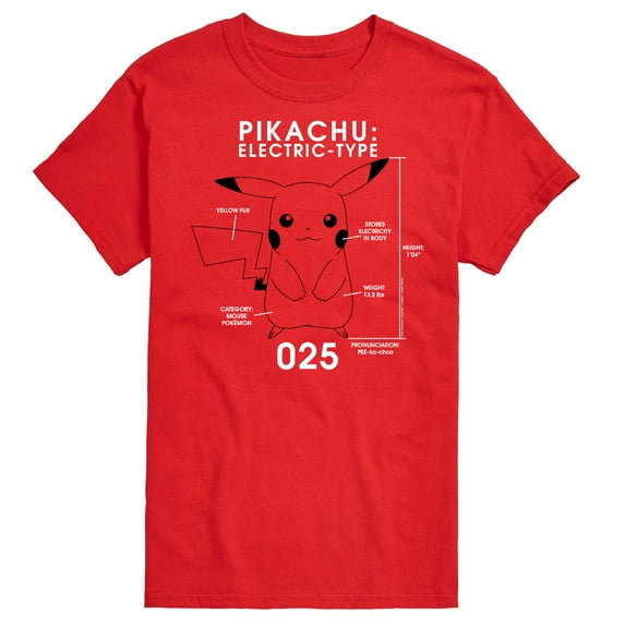 Pokémon - Pikachu Electric-Type - Men's Short Sleeve Graphic T-Shirt