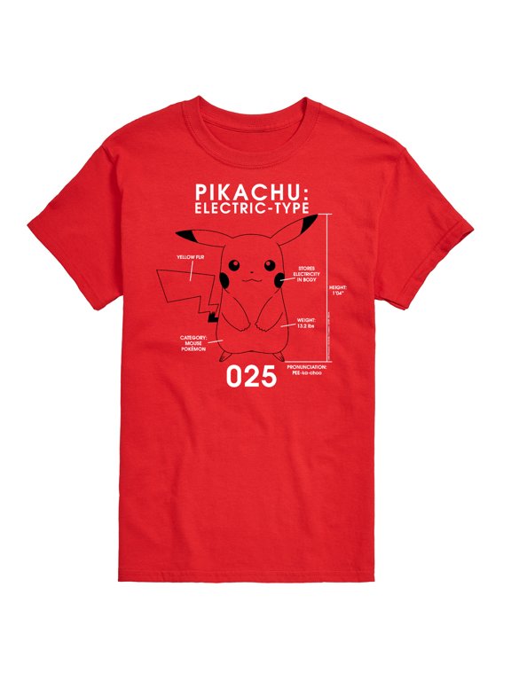 Pokémon - Pikachu Electric-Type Men's Short Sleeve Graphic T-Shirt