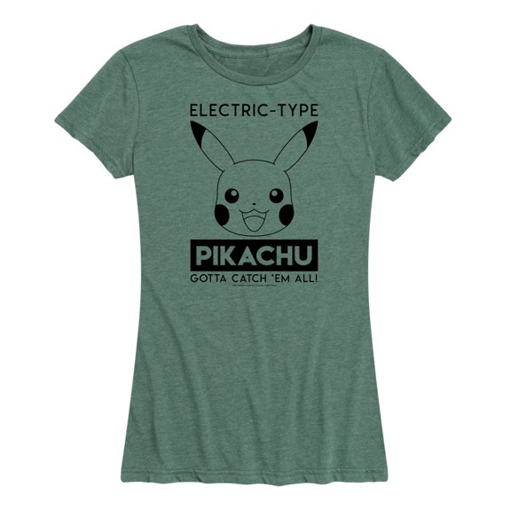 Pokémon - Pikachu Electric Type - Women's Short Sleeve Graphic T-Shirt