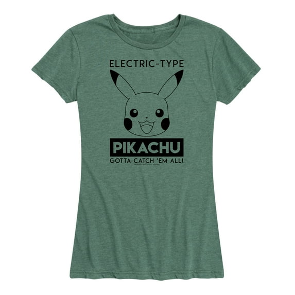 Pokémon - Pikachu Electric Type - Women's Short Sleeve Graphic T-Shirt