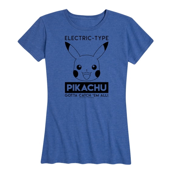 Pokémon - Pikachu Electric Type - Women's Short Sleeve Graphic T-Shirt