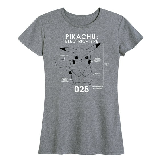Pokémon - Pikachu Electric-Type - Women's Short Sleeve Graphic T-Shirt