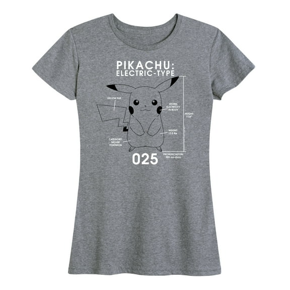 Pokémon - Pikachu Electric-Type - Women's Short Sleeve Graphic T-Shirt