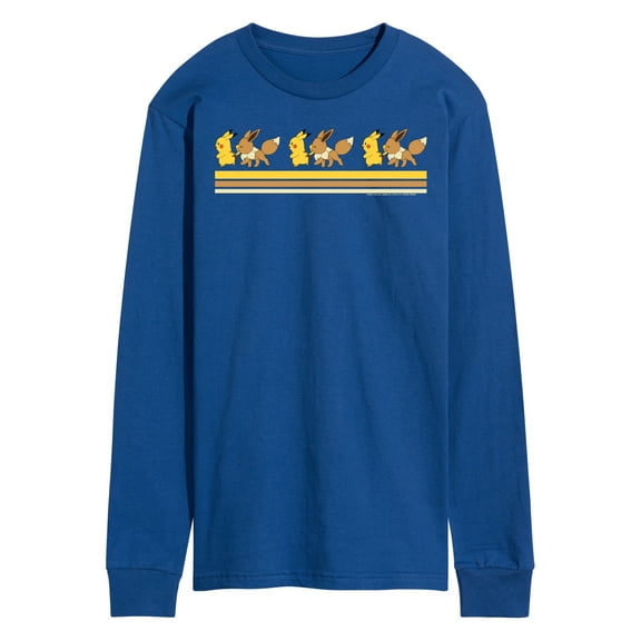 Pokémon - Pikachu Evee Retro - Men's Long Sleeve T-Shirt