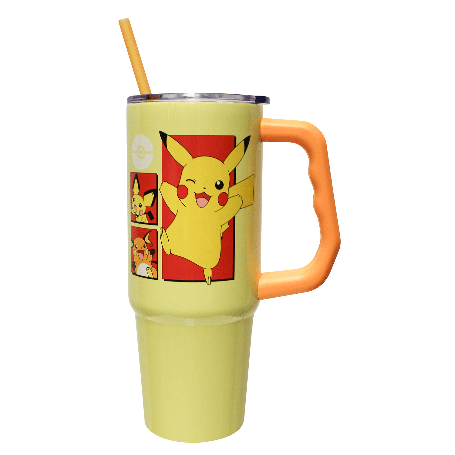 Pokémon Pikachu Evolutions 30 fl oz Stainless Steel Tumbler with Handle and Straw