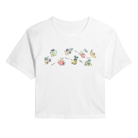 Pokémon - Pikachu Fruits Women's Cropped Graphic T-Shirt