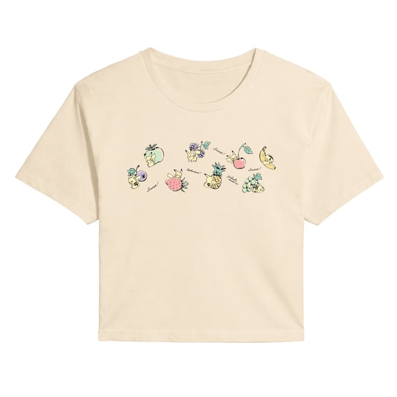 Pokémon - Pikachu Fruits Women's Cropped Graphic T-Shirt
