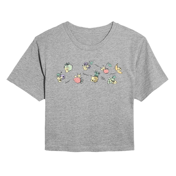 Pokémon - Pikachu Fruits Women's Cropped Graphic T-Shirt