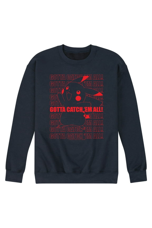 Pokémon - Pikachu Gotta Catch 'Em All! - Men's Crew Neck Fleece Pullover