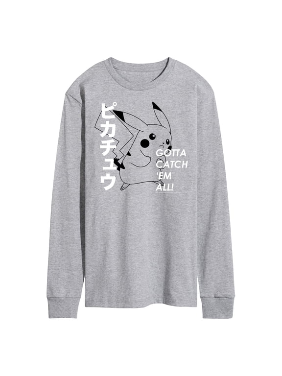 Pokémon - Pikachu Gotta Catch 'Em All! Men's Long Sleeve Graphic T-Shirt
