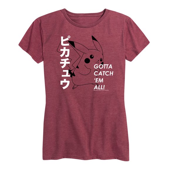 Pokémon - Pikachu Gotta Catch 'Em All! - Women's Short Sleeve Graphic T-Shirt