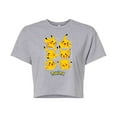 thumbnail image 1 of Pokémon - Pikachu Grid - Juniors Cropped Cotton Blend T-Shirt, 1 of 5