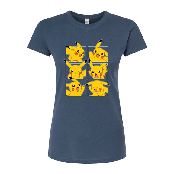 Pokémon - Pikachu Grid - Juniors Fitted Graphic T-Shirt