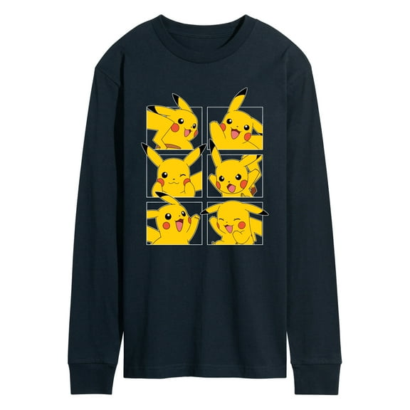 Pokémon - Pikachu Grid - Men's Long Sleeve T-Shirt