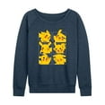 thumbnail image 1 of Pokémon - Pikachu Grid - Women's Lightweight French Terry Long Sleeve Shirt, 1 of 5