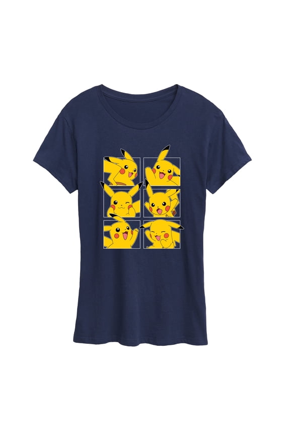 - Pikachu Grid - Women's Short Sleeve Graphic T-Shirt