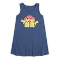 thumbnail image 1 of Pokémon - Pikachu Group In Circle - Toddler & Youth Girls A-line Dress, 1 of 1
