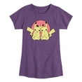 thumbnail image 1 of Pokémon - Pikachu Group In Circle - Youth Girls Short Sleeve Graphic T-Shirt, 1 of 4