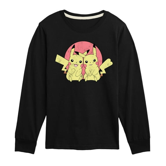 Pokémon - Pikachu Group In Circle - Youth Long Sleeve Graphic T-Shirt