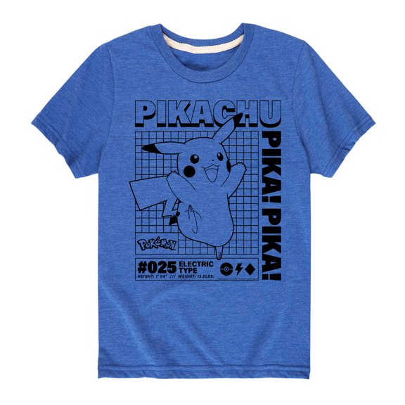 Pokémon - Pikachu Info Chart Short Sleeve Graphic T-Shirt