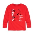thumbnail image 1 of Pokémon - Pikachu Japanese - Youth Long Sleeve Graphic T- Shirt, 1 of 5