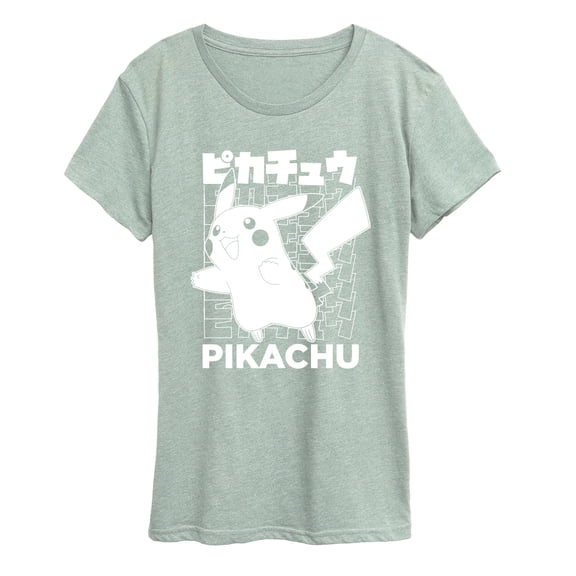 Pokémon - Pikachu Kanji - Women's Short Sleeve Graphic T-Shirt